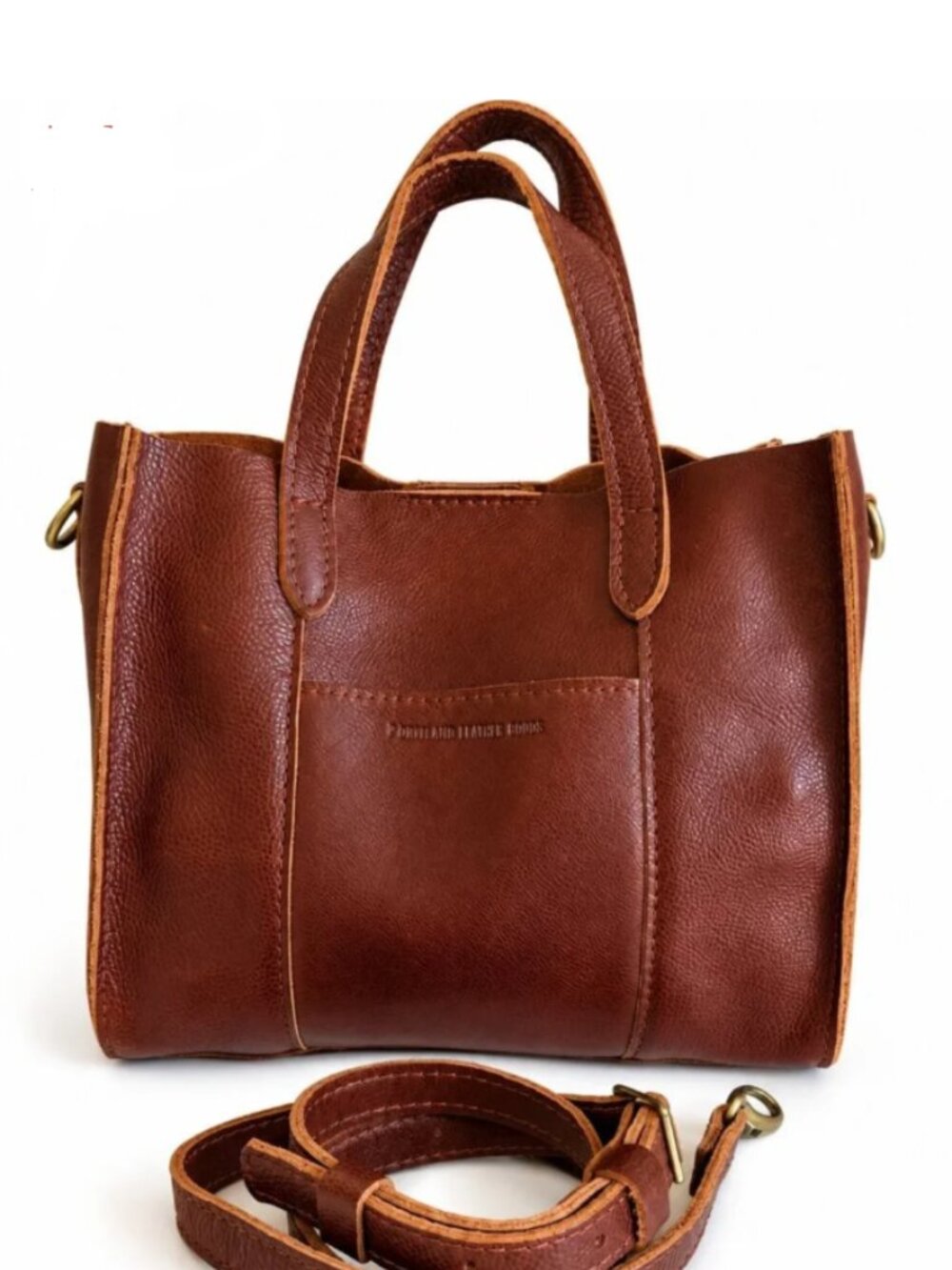 Portland Leather Lola Cross Body Tote - Nutmeg